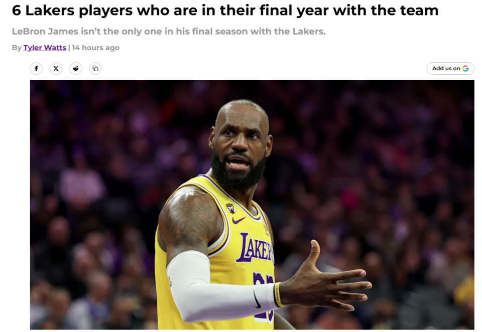 Kaiyun Sports-开云体育-除詹姆斯之外，谁还处于湖人最后一季？美媒晒6人名单：艾顿第二